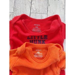*Set of 2* Carters Onesies - Vibrant Red and Orange